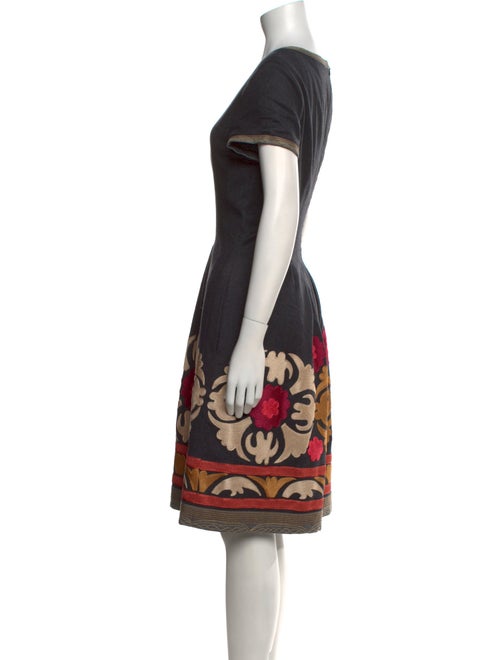 Oscar de la Renta Wool Knee-Length Dress