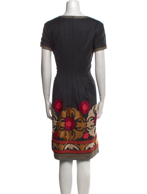 Oscar de la Renta Wool Knee-Length Dress