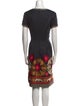 Oscar de la Renta Wool Knee-Length Dress