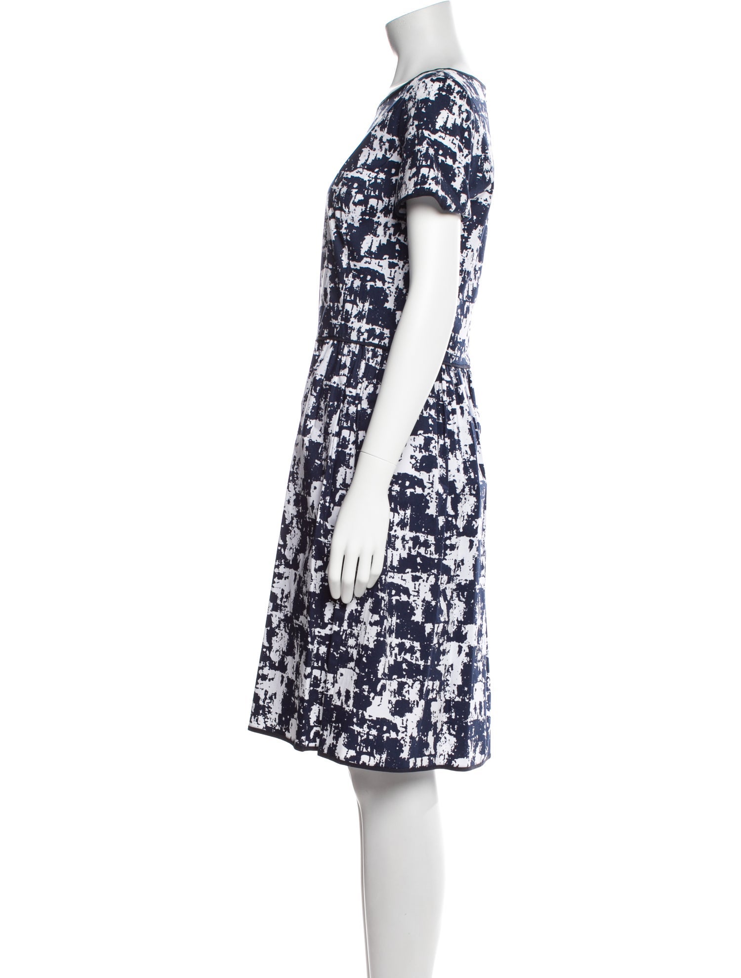 Oscar de la Renta Printed Knee-Length Dress