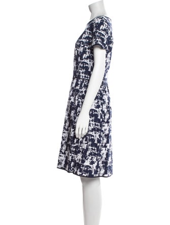 Oscar de la Renta Printed Knee-Length Dress