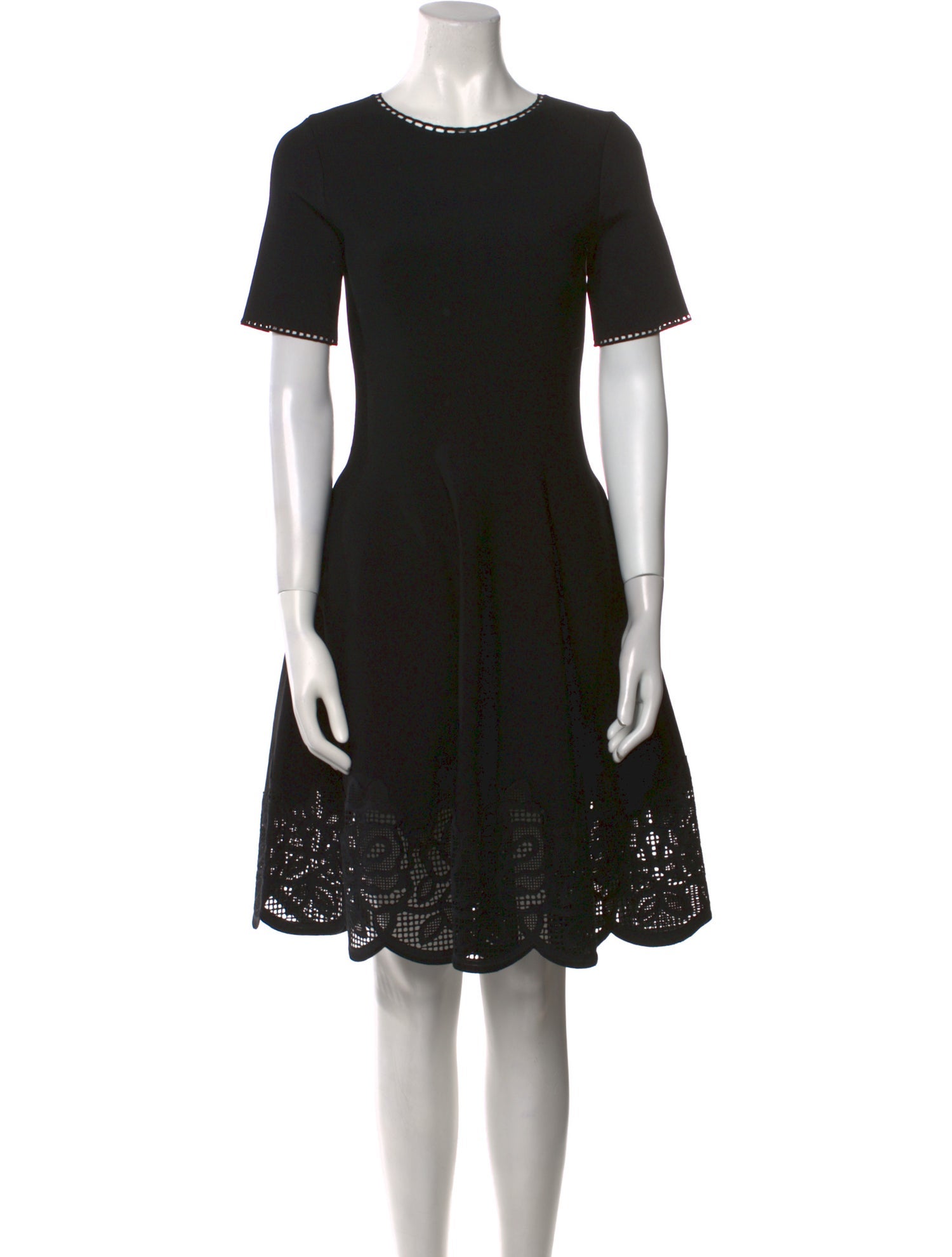 Oscar de la Renta Crew Neck Knee-Length Dress