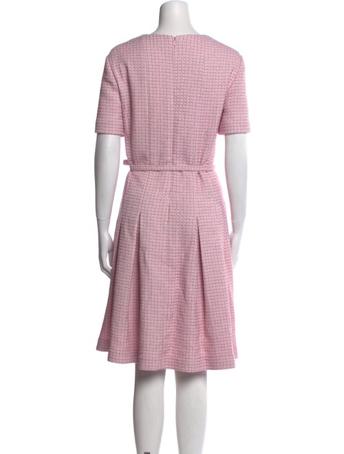 Oscar de la Renta Plaid Print Knee-Length Dress