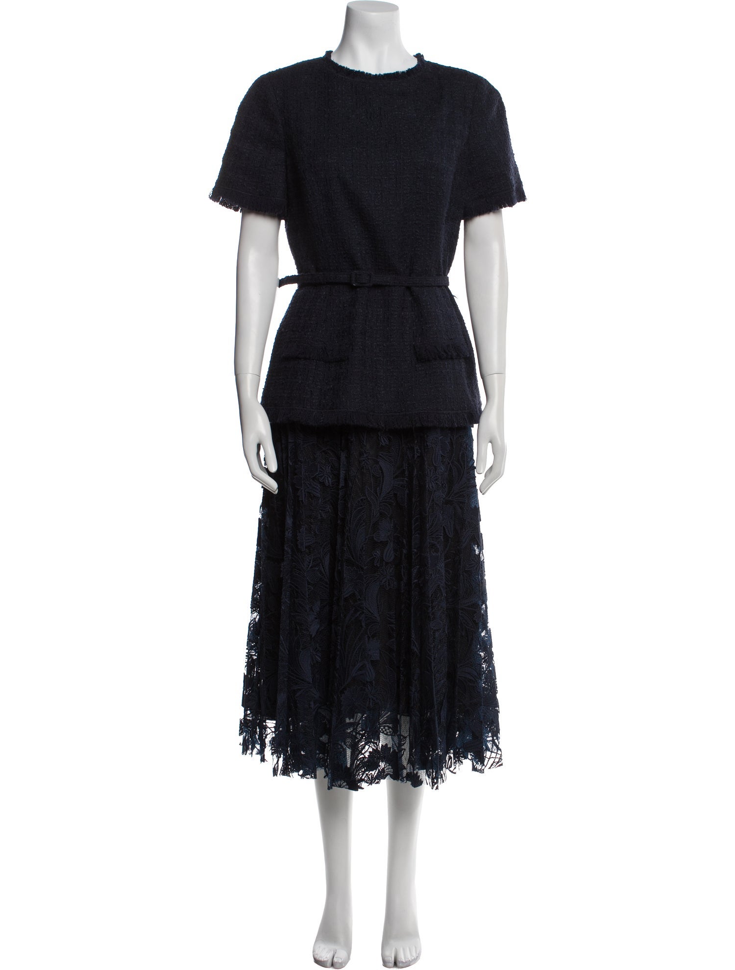Oscar de la Renta Virgin Wool Long Dress