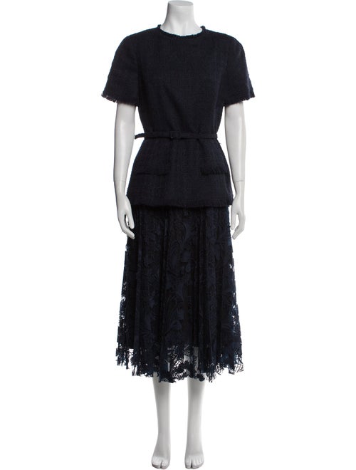 Oscar de la Renta Virgin Wool Long Dress
