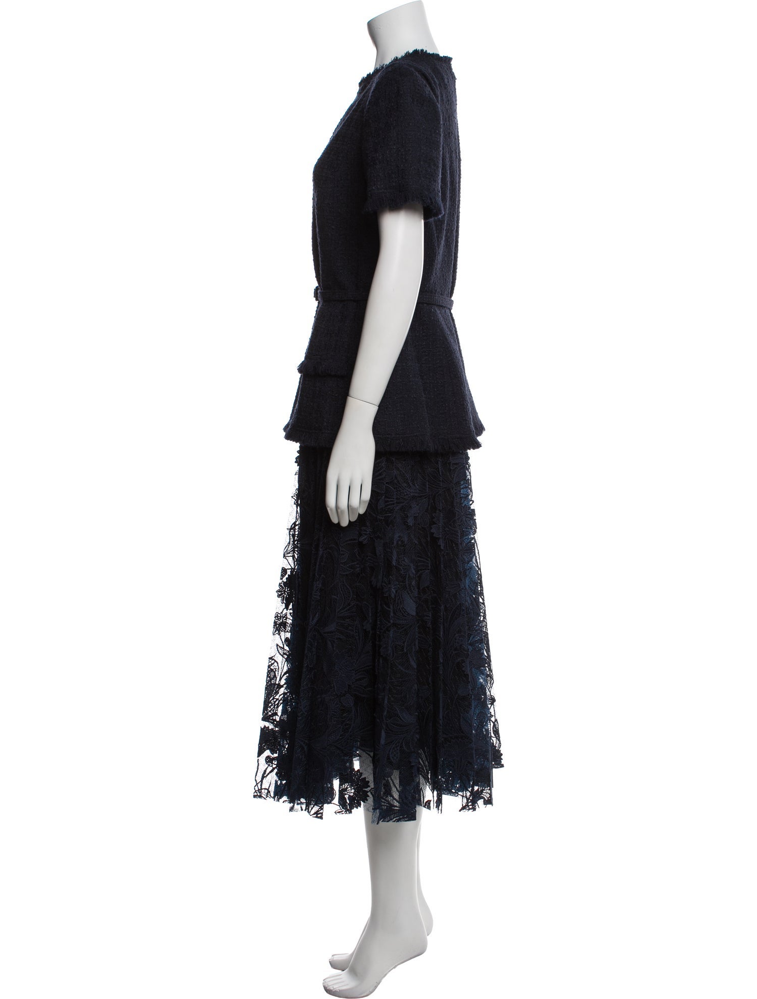 Oscar de la Renta Virgin Wool Long Dress