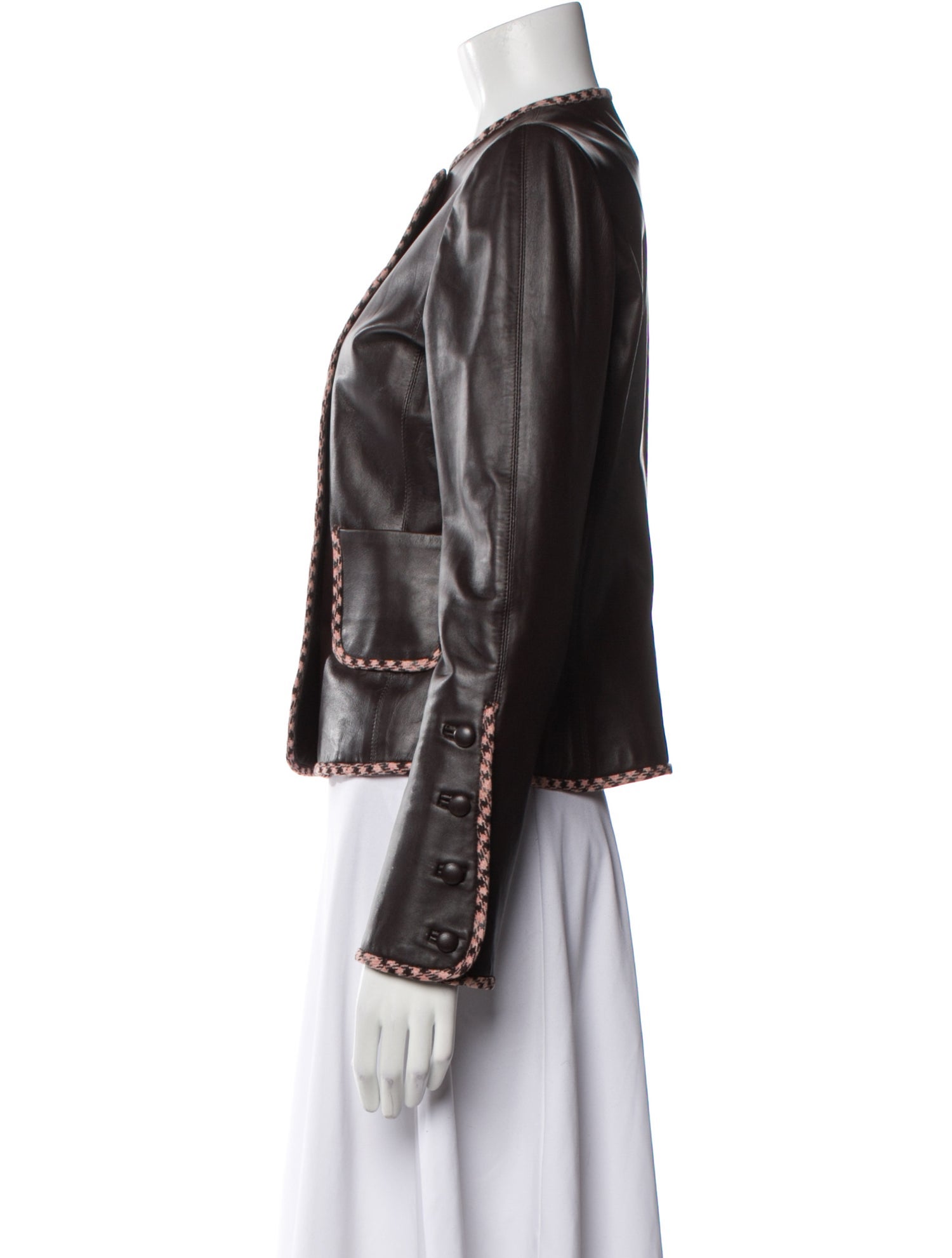 Oscar de la Renta Leather Biker Jacket