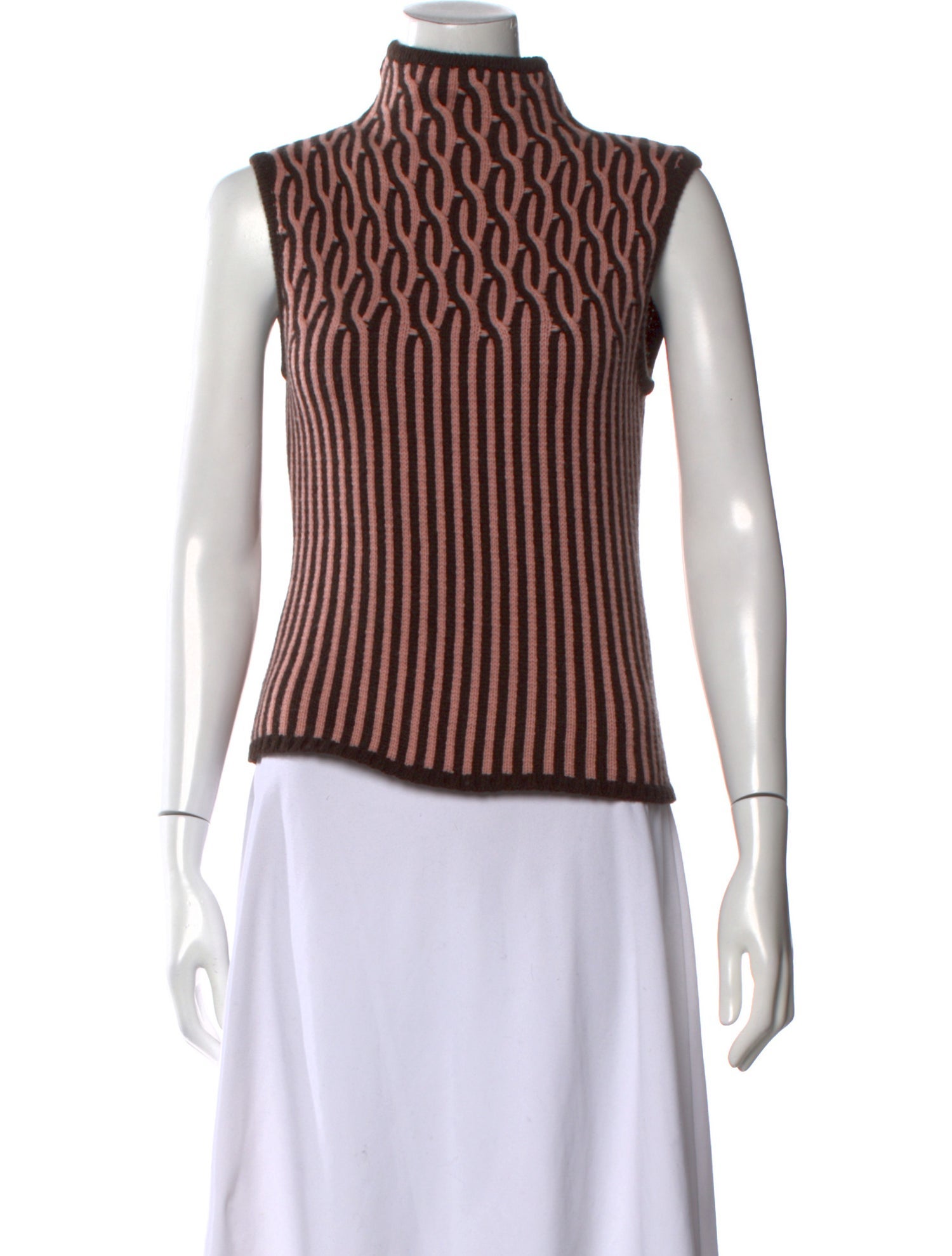 Oscar de la Renta Cashmere Striped Top