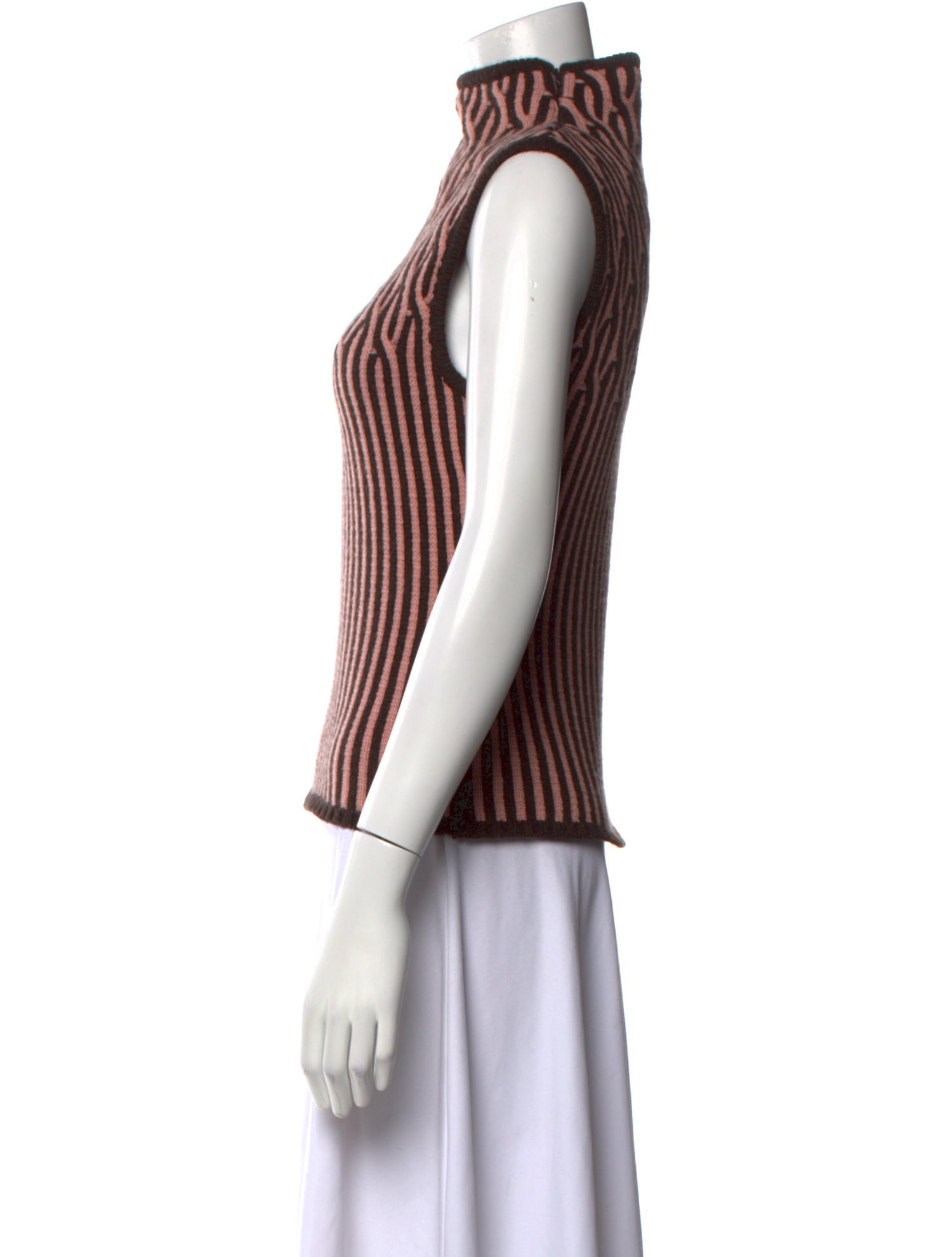 Oscar de la Renta Cashmere Striped Top