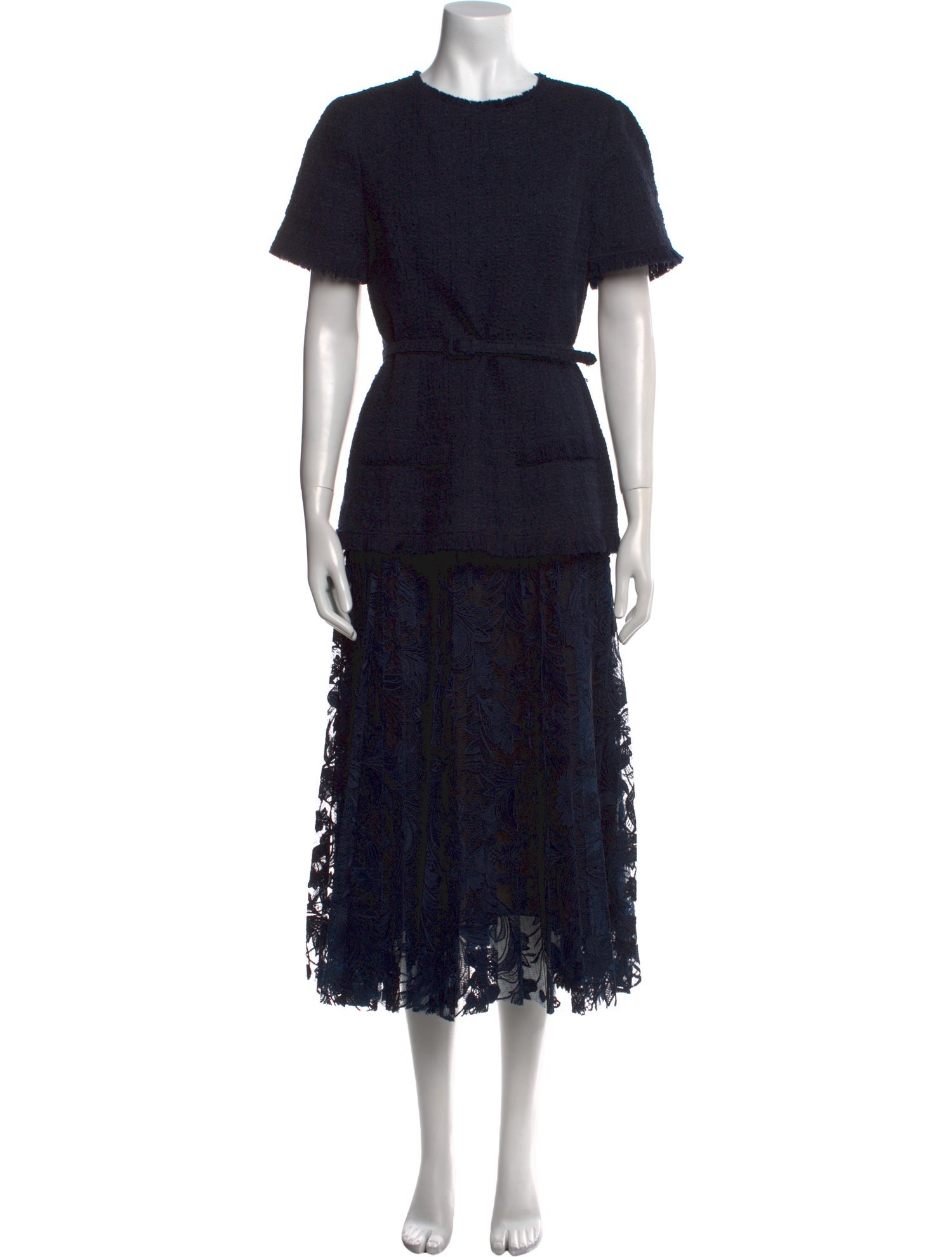 Oscar de la Renta Virgin Wool Long Dress