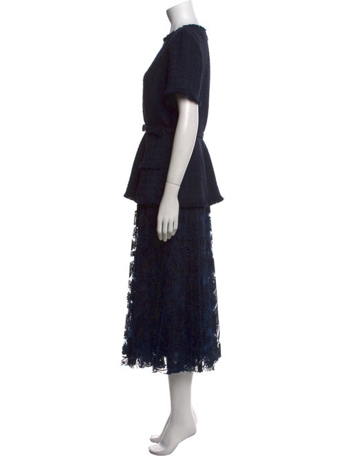 Oscar de la Renta Virgin Wool Long Dress