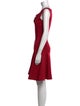Oscar de la Renta V-Neck Knee-Length Dress