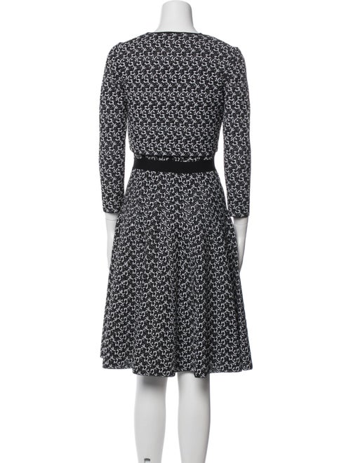 Oscar de la Renta Printed Ruffle Embellishment Dress Set