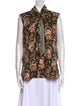 Oscar de la Renta Silk Floral Print Blouse