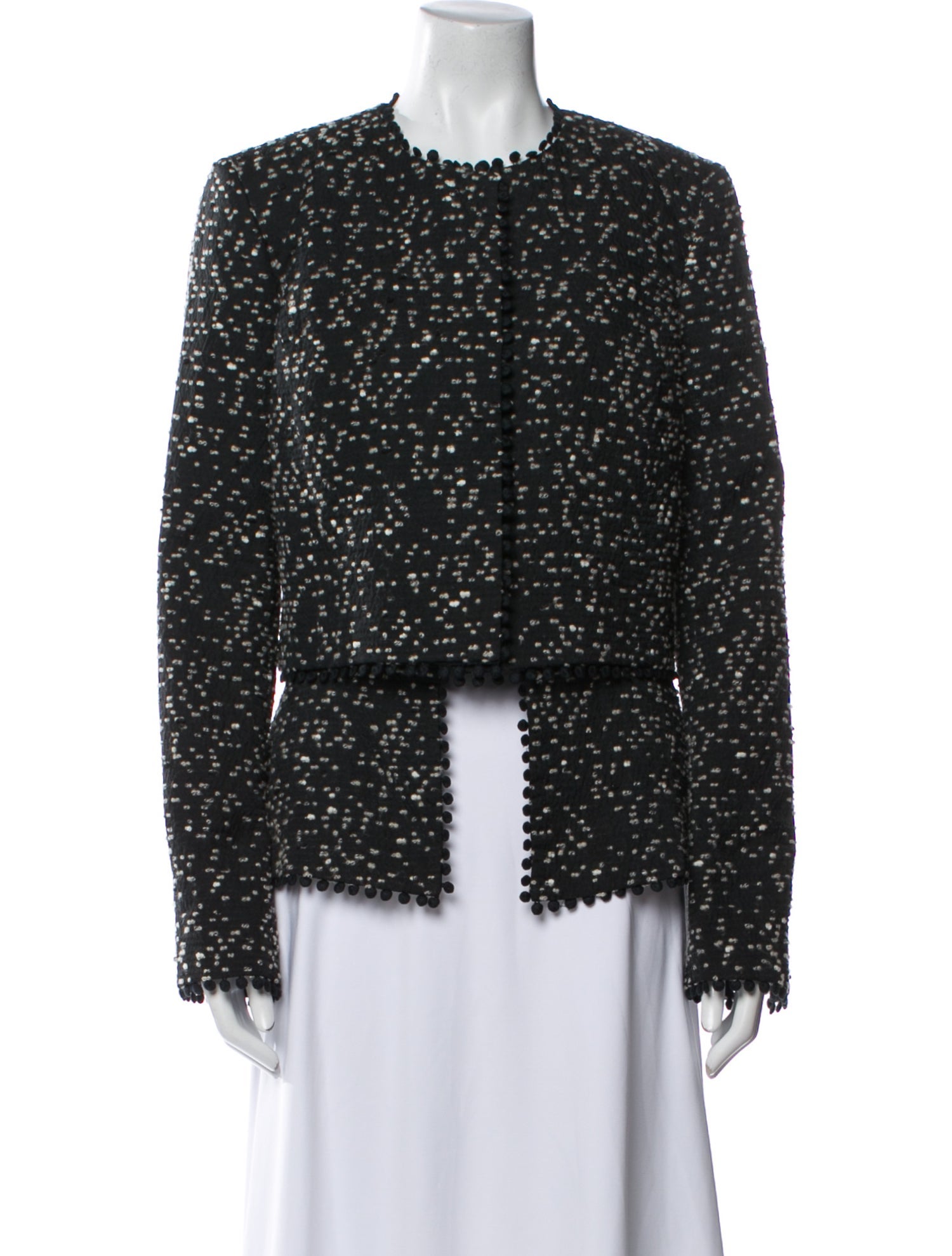 Oscar de la Renta Tweed Pattern Evening Jacket