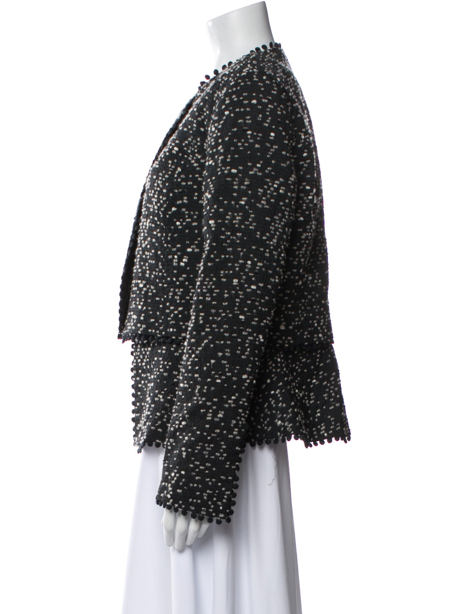 Oscar de la Renta Tweed Pattern Evening Jacket