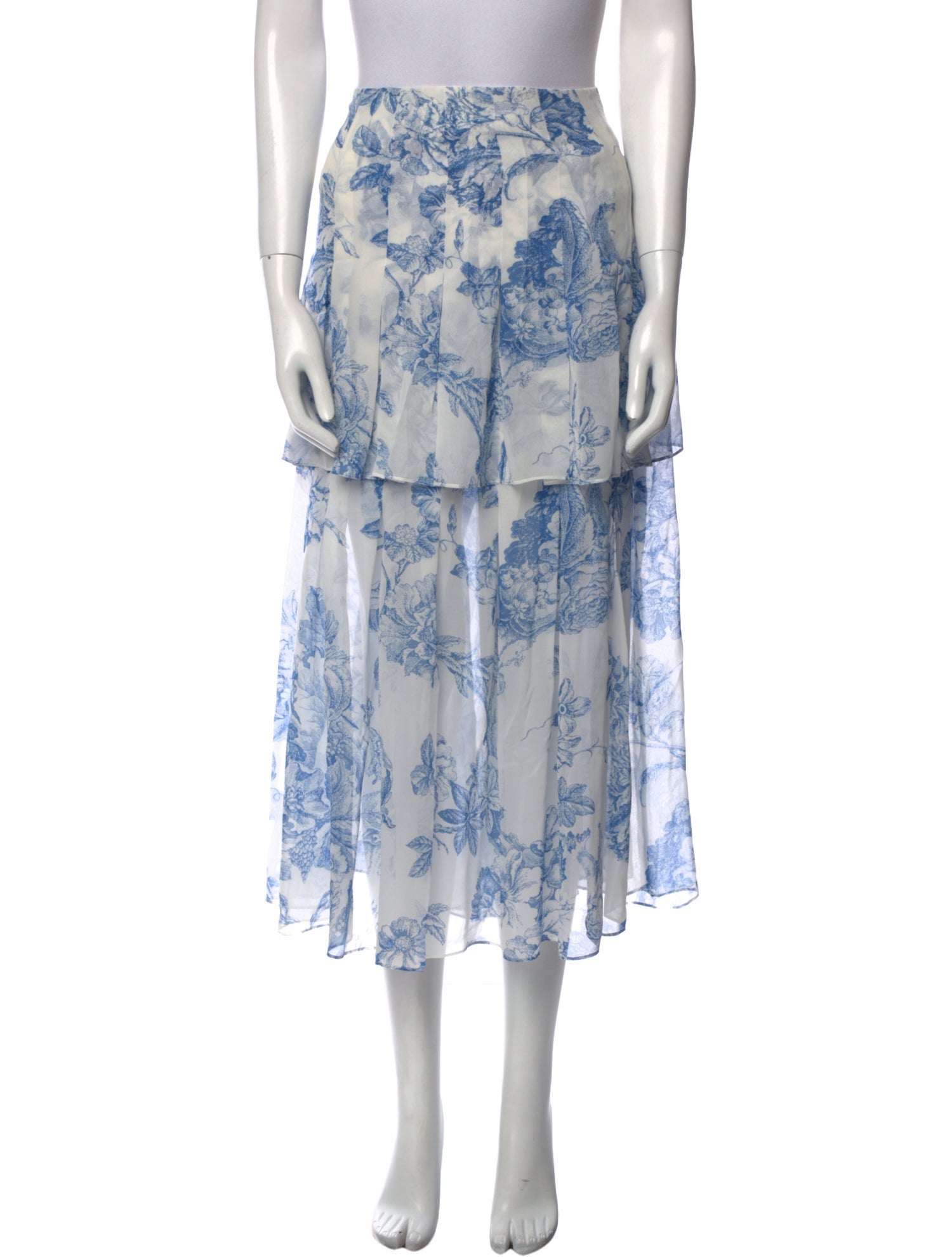 Oscar de la Renta Silk Midi Length Skirt w/ Tags