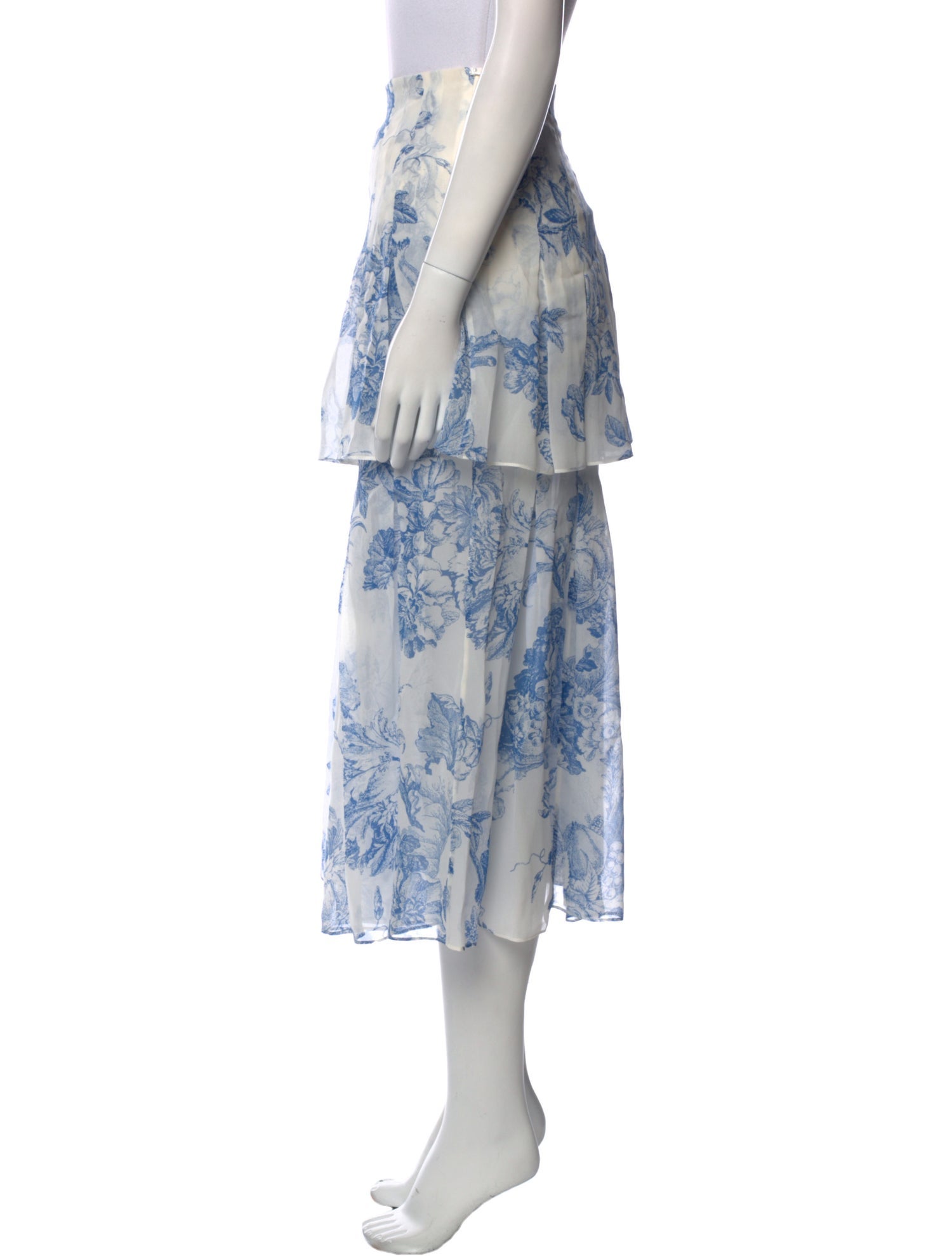 Oscar de la Renta Silk Midi Length Skirt w/ Tags