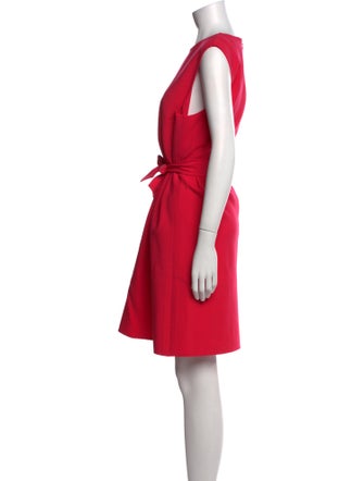 Oscar de la Renta Virgin Wool Knee-Length Dress