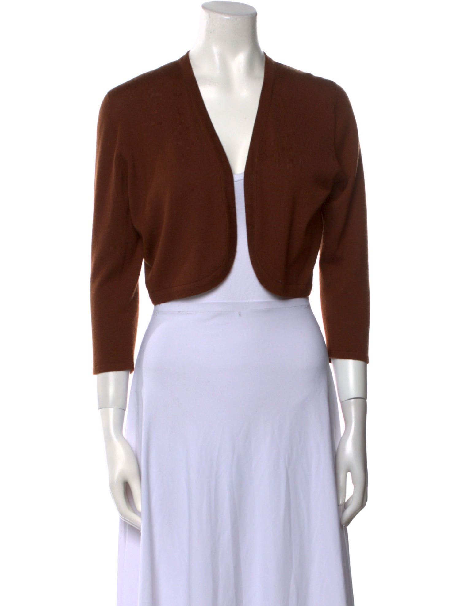 Oscar de la Renta Cashmere Open Front Sweater