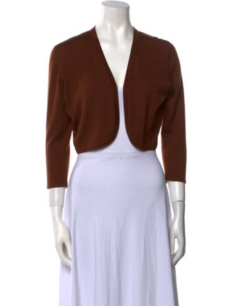 Oscar de la Renta Cashmere Open Front Sweater