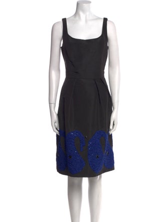 Oscar de la Renta Silk Knee-Length Dress
