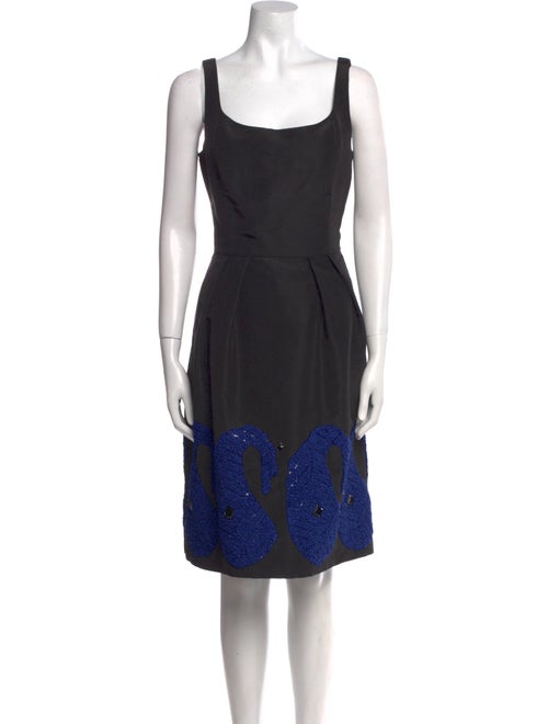 Oscar de la Renta Silk Knee-Length Dress