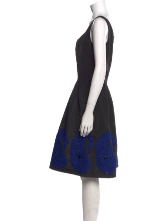 Oscar de la Renta Silk Knee-Length Dress