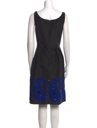 Oscar de la Renta Silk Knee-Length Dress
