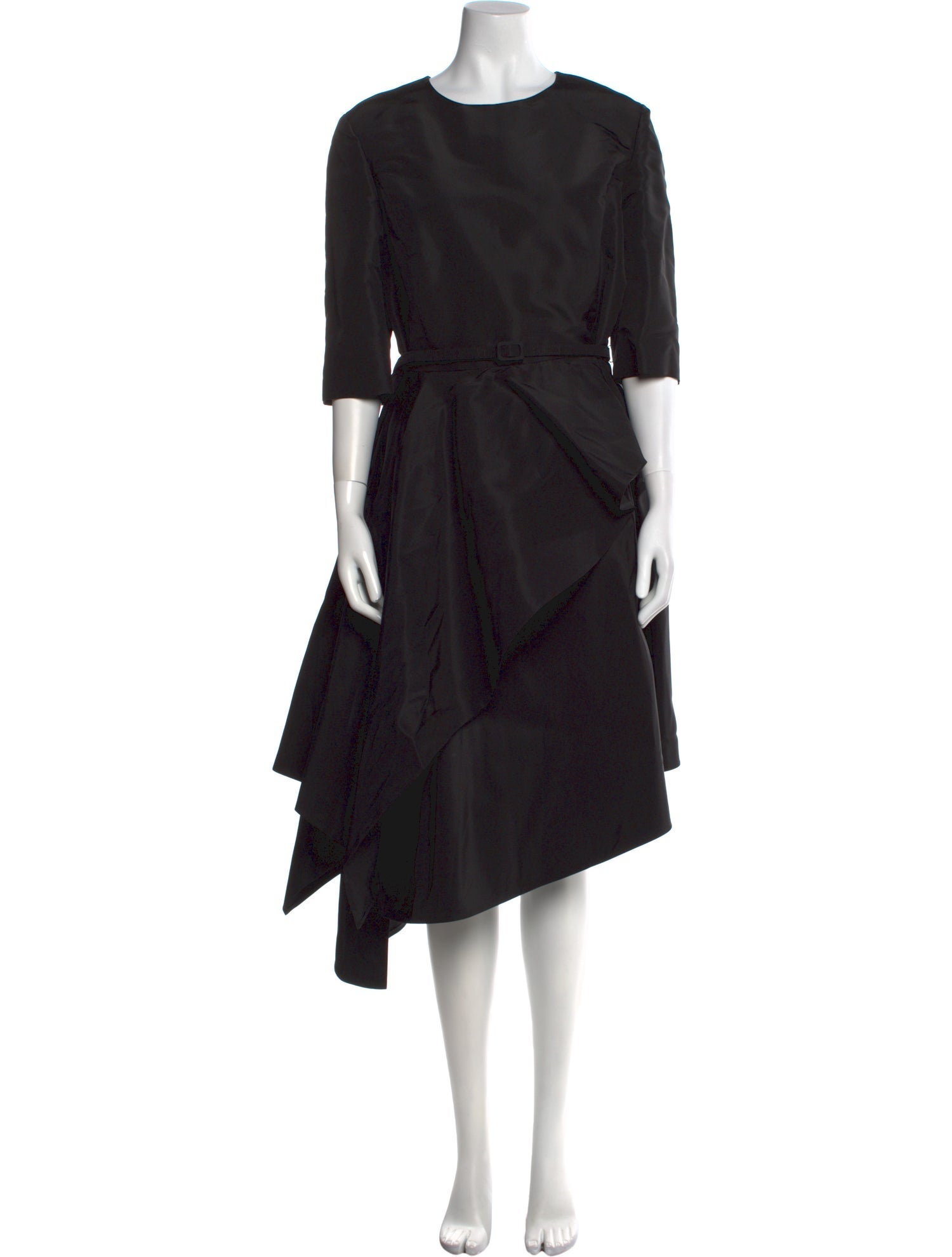 Oscar de la Renta Silk Midi Length Dress