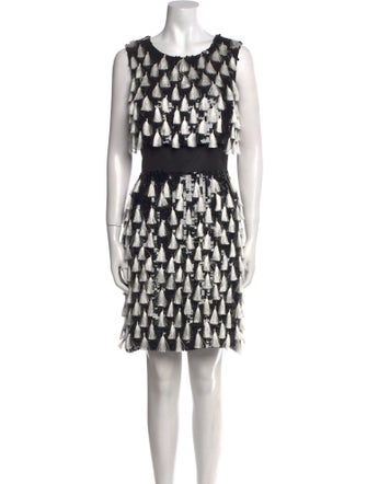 Oscar de la Renta Silk Knee-Length Dress