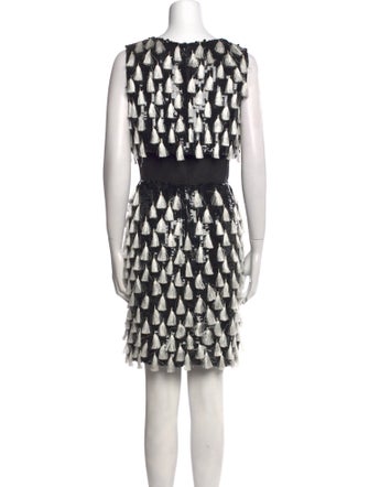 Oscar de la Renta Silk Knee-Length Dress