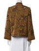 Oscar de la Renta Alpaca Patterned Evening Jacket