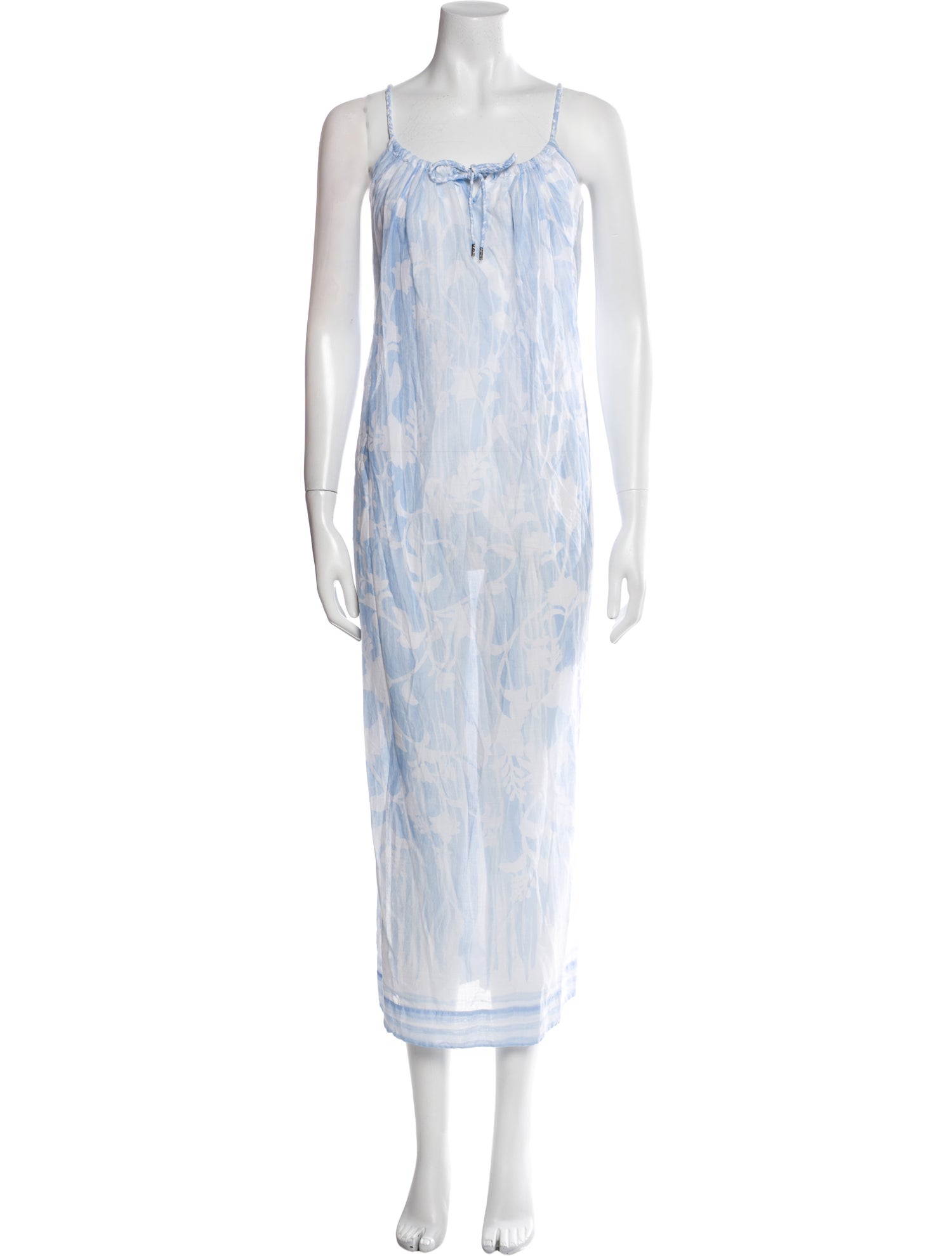 Oscar de la Renta Tie-Dye Print Midi Length Dress
