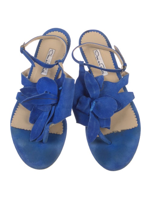 Oscar de la Renta Suede Gladiator Sandals