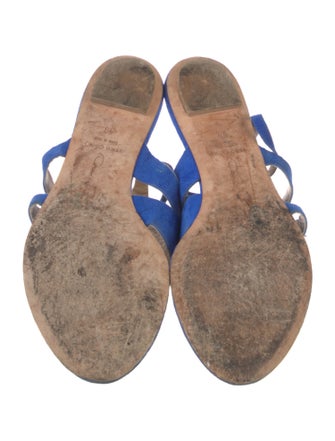 Oscar de la Renta Suede Gladiator Sandals