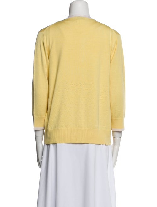 Oscar de la Renta Silk Scoop Neck Sweater
