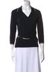 Oscar de la Renta Silk V-Neck Sweater