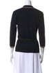 Oscar de la Renta Silk V-Neck Sweater