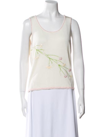 Oscar de la Renta Scoop Neck Sweater