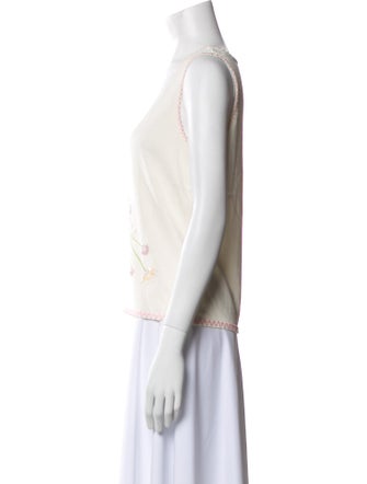 Oscar de la Renta Scoop Neck Sweater