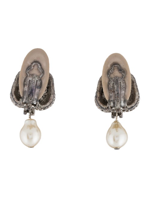 Oscar de la Renta Faux Pearl Drop Earrings