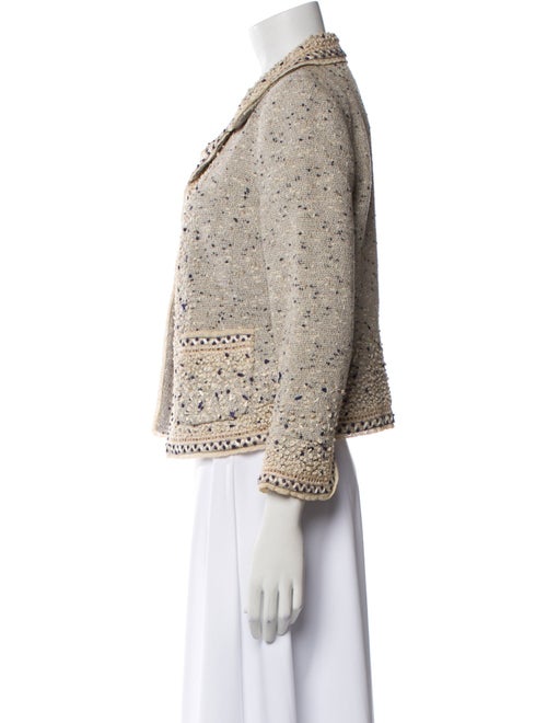 Oscar de la Renta Tweed Pattern Evening Jacket