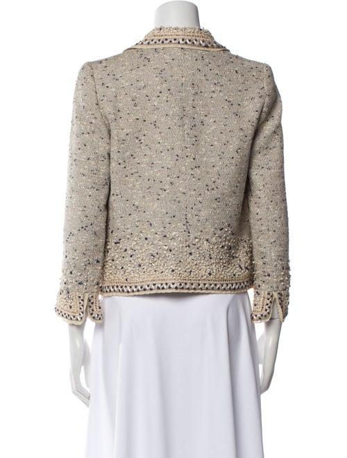 Oscar de la Renta Tweed Pattern Evening Jacket