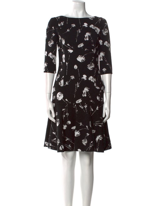 Oscar de la Renta Floral Print Mini Dress