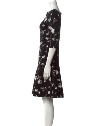 Oscar de la Renta Floral Print Mini Dress