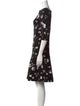 Oscar de la Renta Floral Print Mini Dress