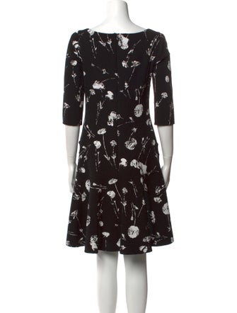 Oscar de la Renta Floral Print Mini Dress