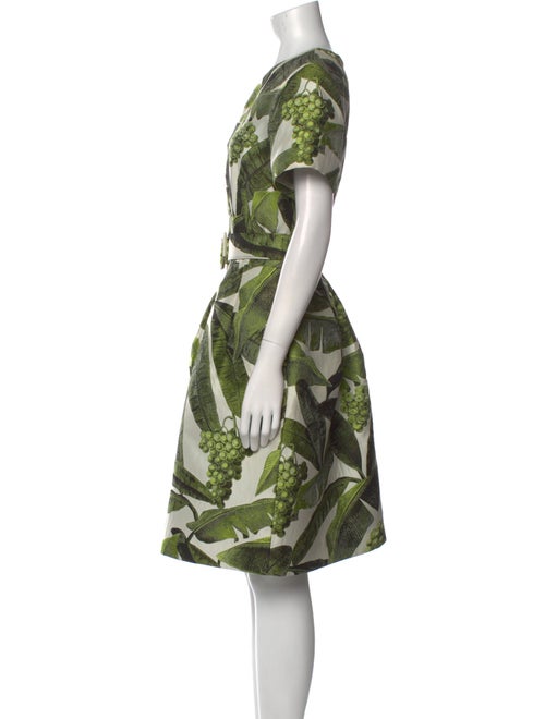 Oscar de la Renta Printed Knee-Length Dress