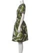 Oscar de la Renta Printed Knee-Length Dress